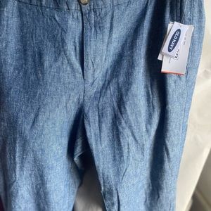 OldNavy linen blend pants L slim new with tags